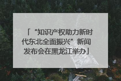“知识产权助力新时代东北全面振兴”新闻发布会在黑龙江举办