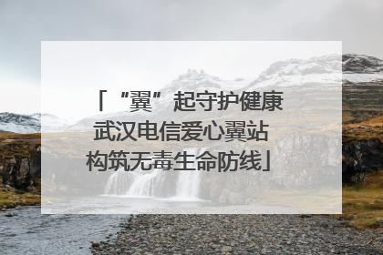 “翼”起守护健康 武汉电信爱心翼站构筑无毒生命防线
