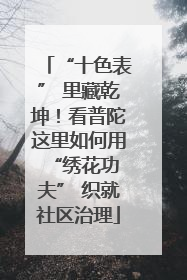 “十色表” 里藏乾坤！看普陀这里如何用 “绣花功夫” 织就社区治理