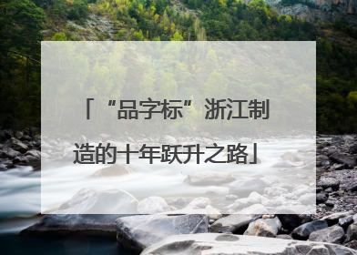 “品字标”浙江制造的十年跃升之路