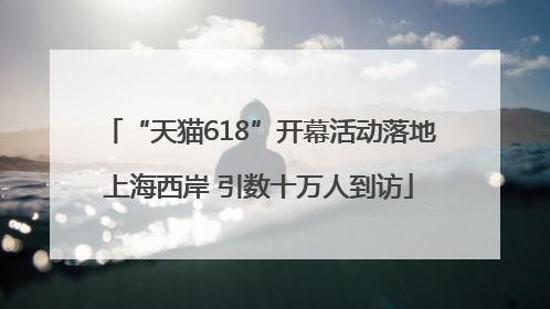 “天猫618”开幕活动落地上海西岸 引数十万人到访