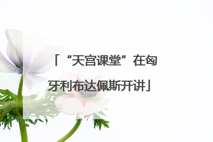 “天宫课堂”在匈牙利布达佩斯开讲