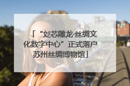 “彣芯雕龙·丝绸文化数字中心”正式落户苏州丝绸博物馆