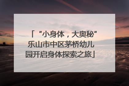 “小身体，大奥秘” 乐山市中区茅桥幼儿园开启身体探索之旅
