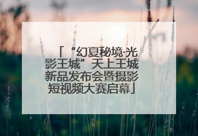 “幻夏秘境·光影王城”天上王城新品发布会暨摄影短视频大赛启幕