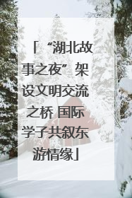 “湖北故事之夜”架设文明交流之桥 国际学子共叙东游情缘