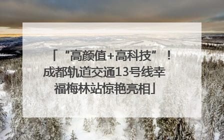 “高颜值+高科技”！成都轨道交通13号线幸福梅林站惊艳亮相