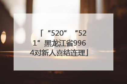 “520”“521”黑龙江省9964对新人喜结连理