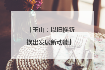 玉山：以旧换新换出发展新动能