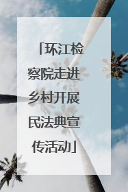 环江检察院走进乡村开展民法典宣传活动