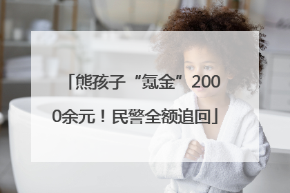 熊孩子“氪金”2000余元！民警全额追回