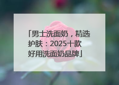 男士洗面奶，精选护肤：2025十款好用洗面奶品牌