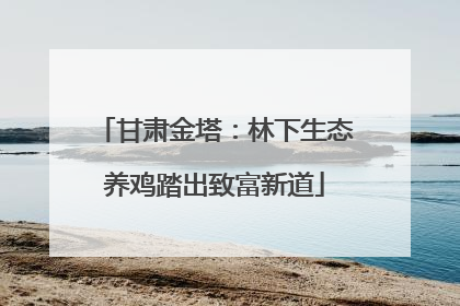 甘肃金塔：林下生态养鸡踏出致富新道