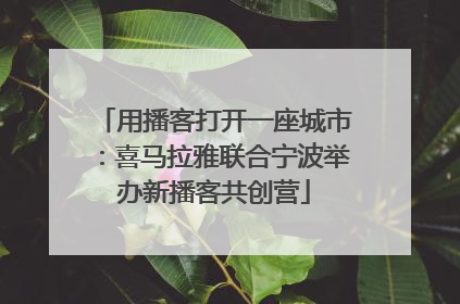 用播客打开一座城市：喜马拉雅联合宁波举办新播客共创营