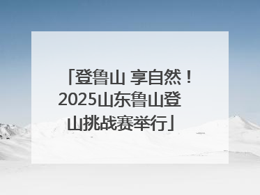 登鲁山 享自然！2025山东鲁山登山挑战赛举行