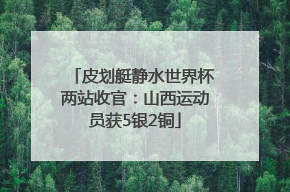 皮划艇静水世界杯两站收官：山西运动员获5银2铜