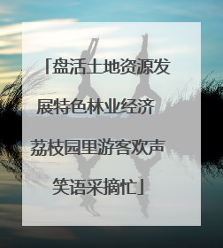 盘活土地资源发展特色林业经济 荔枝园里游客欢声笑语采摘忙