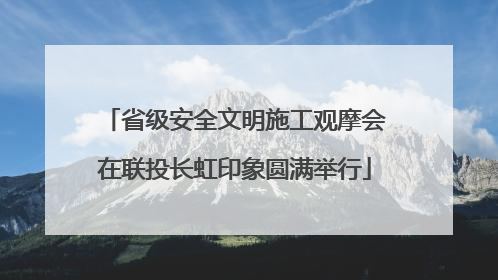 省级安全文明施工观摩会在联投长虹印象圆满举行