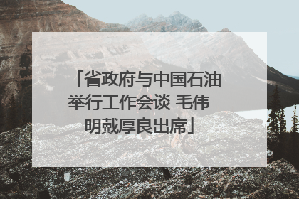 省政府与中国石油举行工作会谈 毛伟明戴厚良出席