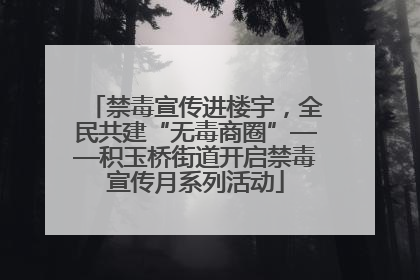 禁毒宣传进楼宇，全民共建“无毒商圈”——积玉桥街道开启禁毒宣传月系列活动
