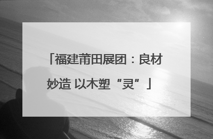 福建莆田展团：良材妙造 以木塑“灵”