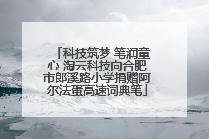 科技筑梦 笔润童心 淘云科技向合肥市郎溪路小学捐赠阿尔法蛋高速词典笔