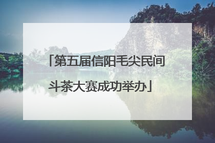 第五届信阳毛尖民间斗茶大赛成功举办