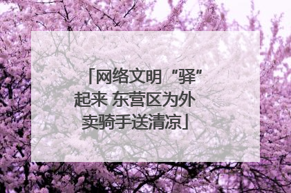 网络文明“驿”起来 东营区为外卖骑手送清凉