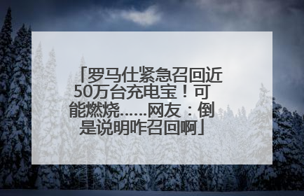 罗马仕紧急召回近50万台充电宝！可能燃烧……网友：倒是说明咋召回啊