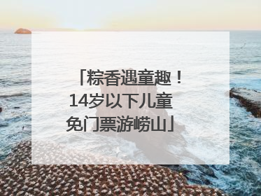 粽香遇童趣！14岁以下儿童免门票游崂山