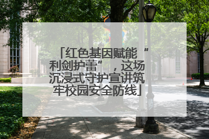 红色基因赋能“利剑护蕾”，这场沉浸式守护宣讲筑牢校园安全防线