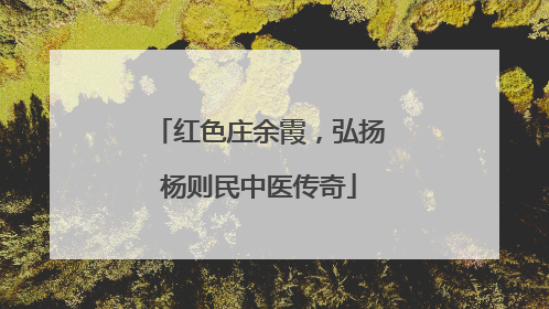 红色庄余霞，弘扬杨则民中医传奇