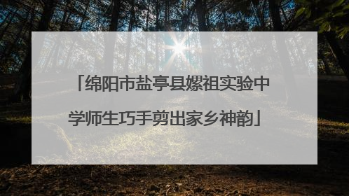 绵阳市盐亭县嫘祖实验中学师生巧手剪出家乡神韵