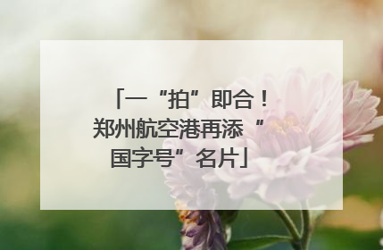 一“拍”即合！郑州航空港再添“国字号”名片