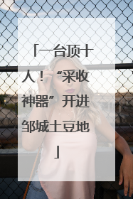 一台顶十人！“采收神器”开进邹城土豆地