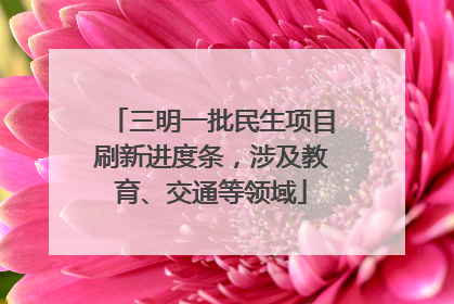 三明一批民生项目刷新进度条，涉及教育、交通等领域