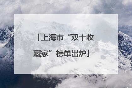 上海市“双十收藏家”榜单出炉