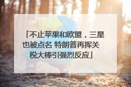 不止苹果和欧盟，三星也被点名 特朗普再挥关税大棒引强烈反应