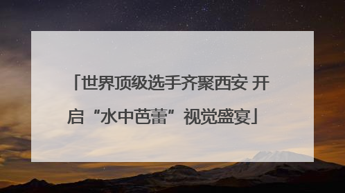 世界顶级选手齐聚西安 开启“水中芭蕾”视觉盛宴