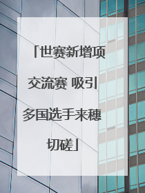 世赛新增项交流赛 吸引多国选手来穗切磋