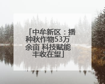 中牟新区：播种秋作物53万余亩 科技赋能丰收在望