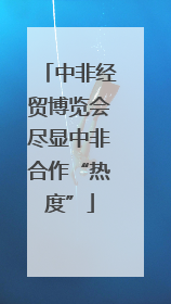 中非经贸博览会尽显中非合作“热度”