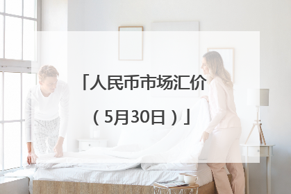 人民币市场汇价（5月30日）