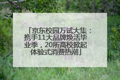 京东校园万试大集：携手11大品牌焕活毕业季，20所高校掀起体验式消费热潮