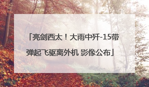 亮剑西太！大雨中歼-15带弹起飞驱离外机 影像公布