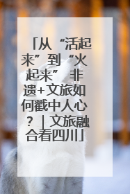 从“活起来”到“火起来” 非遗+文旅如何戳中人心？｜文旅融合看四川