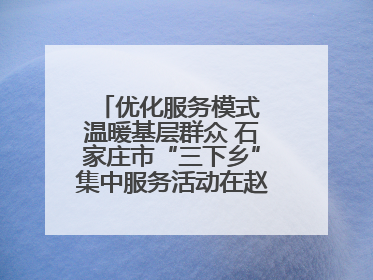 优化服务模式 温暖基层群众 石家庄市“三下乡”集中服务活动在赵县举行