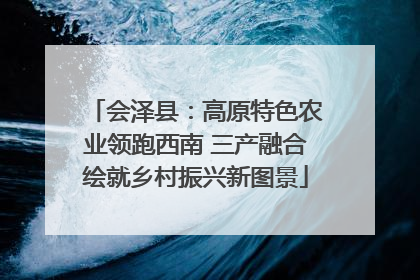 会泽县：高原特色农业领跑西南 三产融合绘就乡村振兴新图景