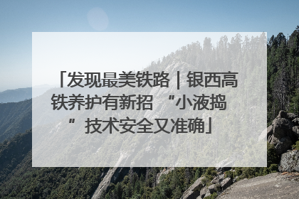 发现最美铁路｜银西高铁养护有新招 “小液捣”技术安全又准确