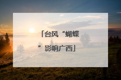 台风“蝴蝶”影响广西